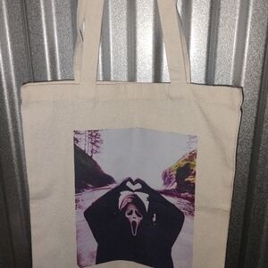 Scream LOVE Graphic Canvas Tote Bag